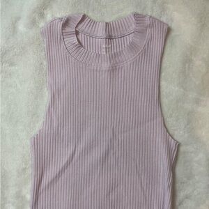 Aerie Cropped Ribbed Tank - Lilac - Size XS